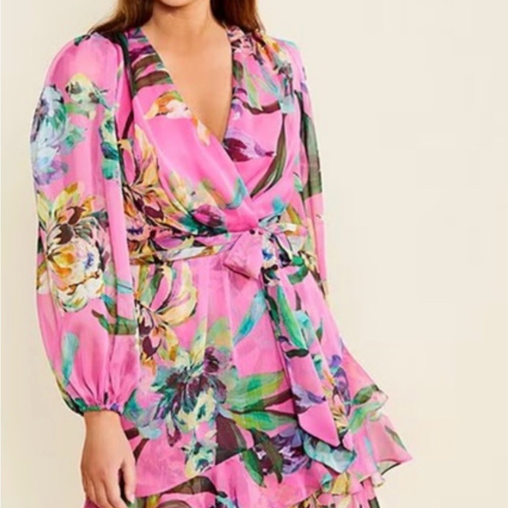 Alex Marie Vibrant Floral Long Sleeve Dress